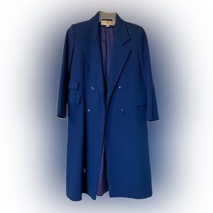 womens coats and jackets, Blue Jacket, Bert Newman Wool Coat, Petite Small 2P.